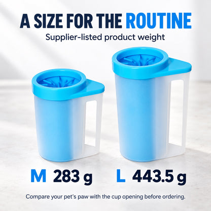 GAVPEPY Plastic Handled Paw Washer Cup, Sizes M, L, Blue, Green, Red, for cleaning paws after outdoor walks; reusable cup with the selected color and size shown in the product photos; review the selected variant photo for details image 6 - 6.jpg