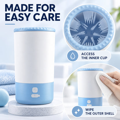 GAVPEPY Plastic Electric Paw Washer Cup, Sizes , Black / White, Pink / White, White / Blue, Blue, after rainy walks, park visits and everyday outdoor trips; a reusable cup design for rinsing paws after walks and outdoor play image 6 - 6.jpg