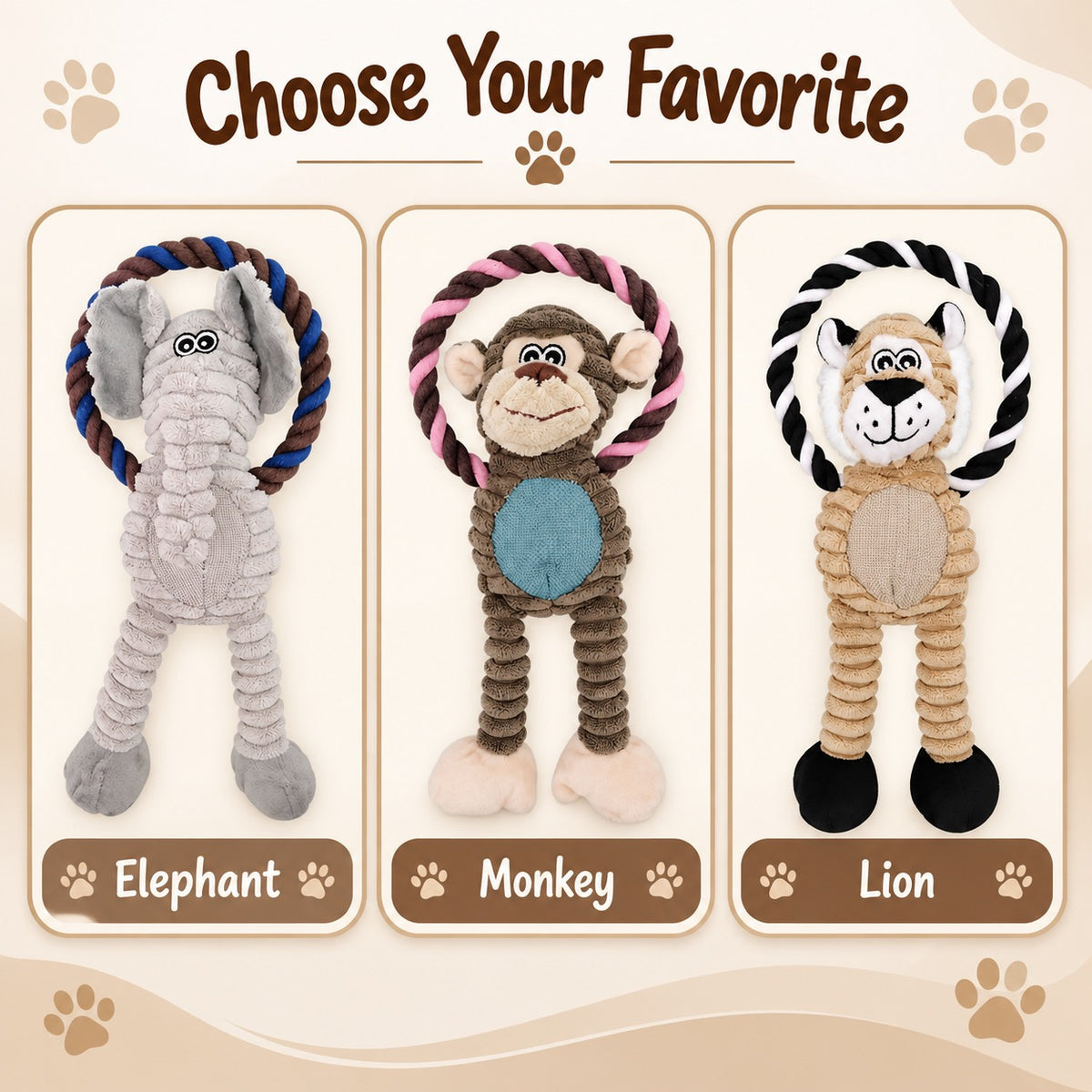 Plush Fabric Plush Squeaky Dog Toy, 3 Styles, By GAVPEPY image 7 - 6.jpg