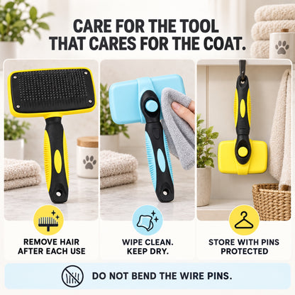 One-Touch Pet Slicker Brush, 4 Colors, By GAVPEPY image 7 - 6.jpg