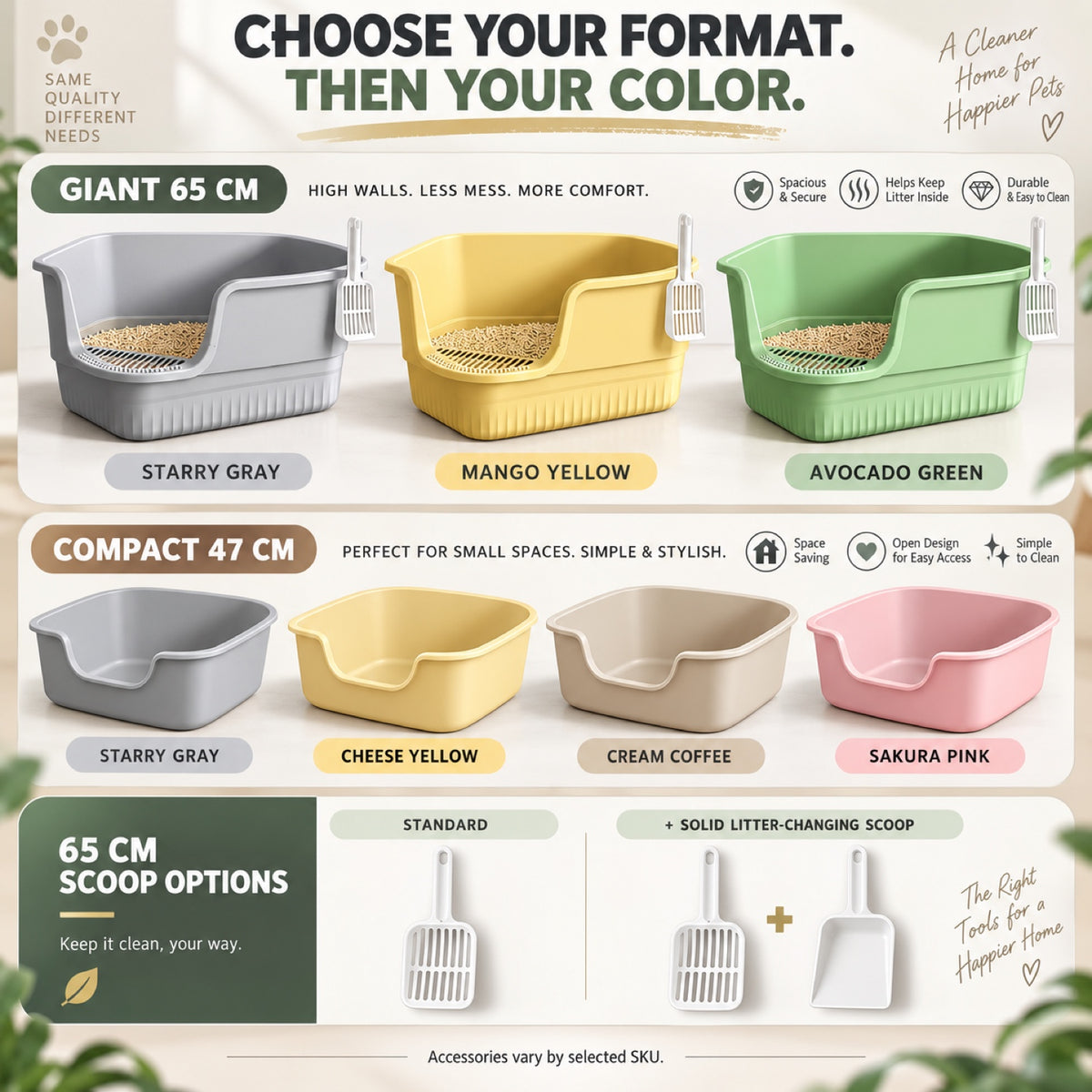 GAVPEPY Extra Large High-Sided Cat Litter Box, 10 Options image 7 - 6.jpg