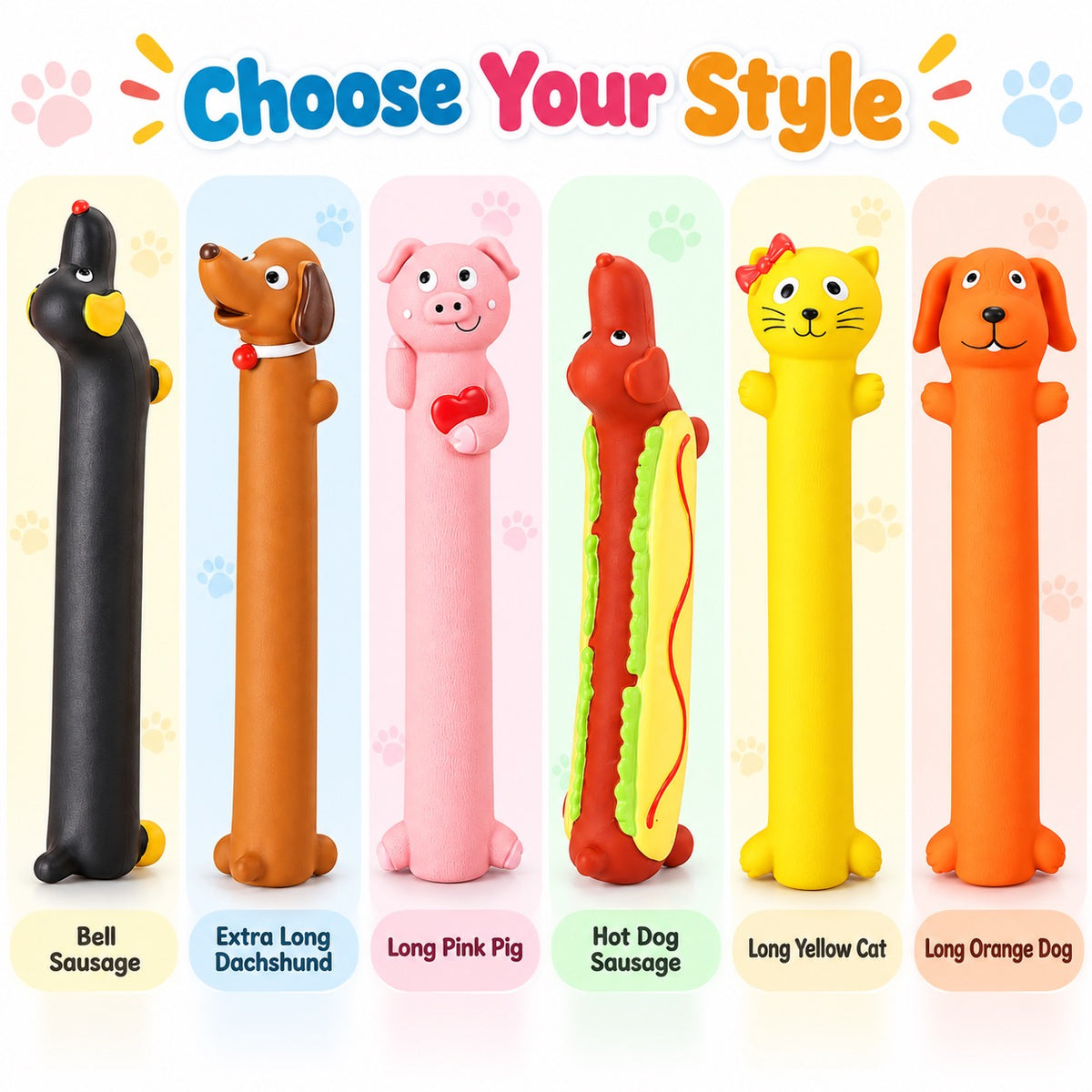 Latex Latex Squeaky Dog Toy, 6 Styles, By GAVPEPY image 7 - 6.jpg