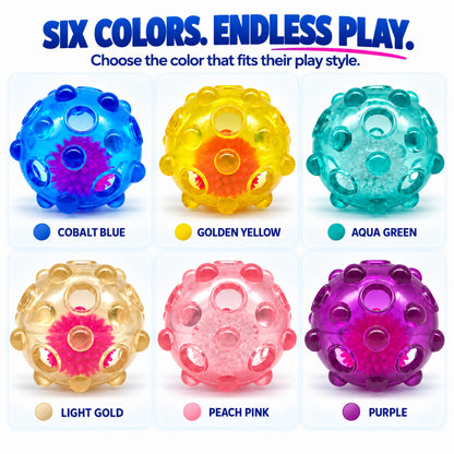 TPR Light-Up Squeaky Treat Ball Dog Toy, 6 Colors, By GAVPEPY image 7 - 6.jpg