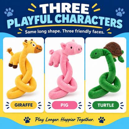 Long Plush Squeaky Tug Dog Toy, 3 Animal Styles, By GAVPEPY image 7 - 6.jpg