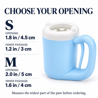 GAVPEPY ABS plastic Handled Paw Cleaning Cup, Sizes S, M, Blue, Pink, for cleaning paws after outdoor walks; reusable cup with the selected color and size shown in the product photos; review the selected variant photo for details image 6 - 6.jpg