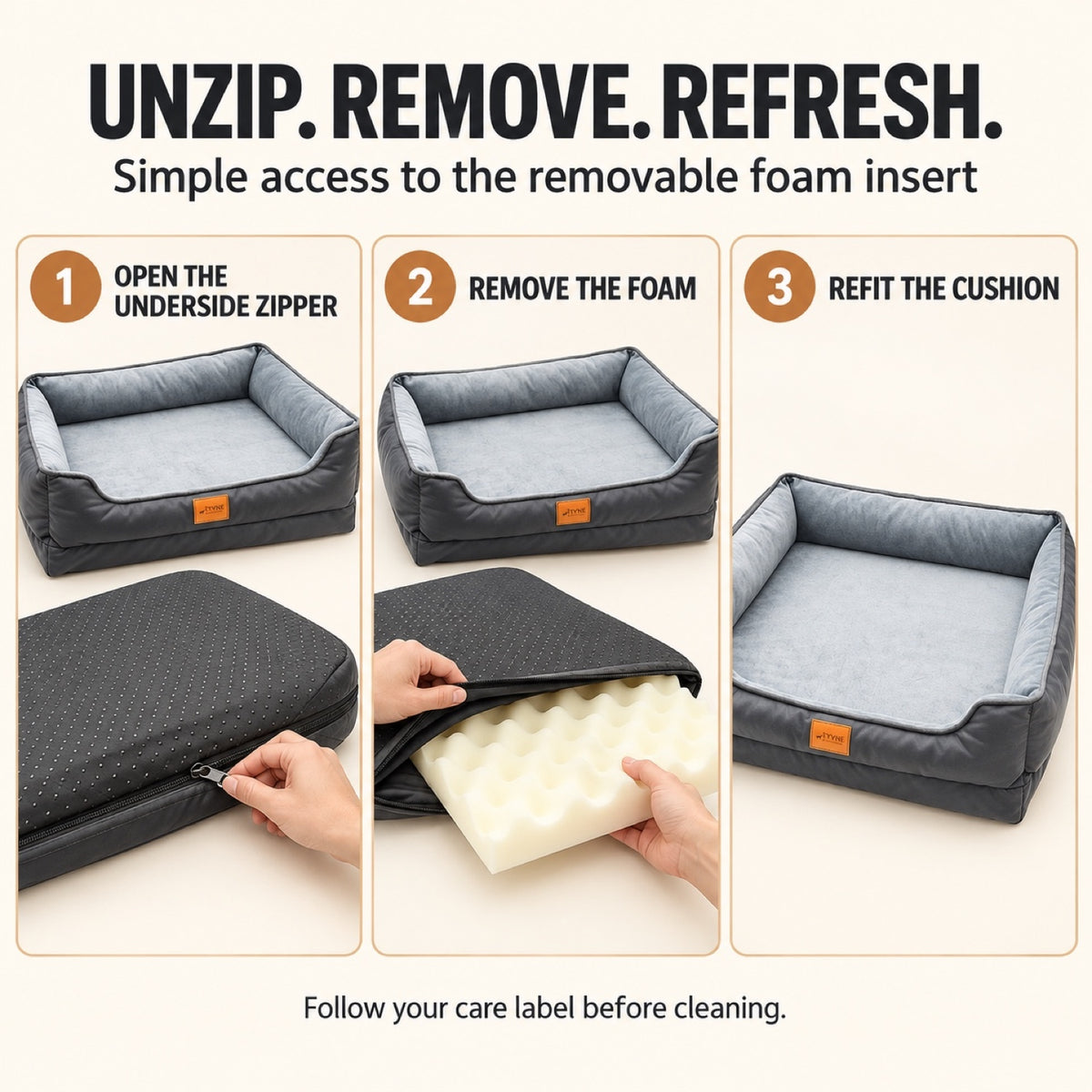 Egg-Crate Foam Bolster Pet Bed, 2 Sizes, By GAVPEPY image 7 - 6.jpg