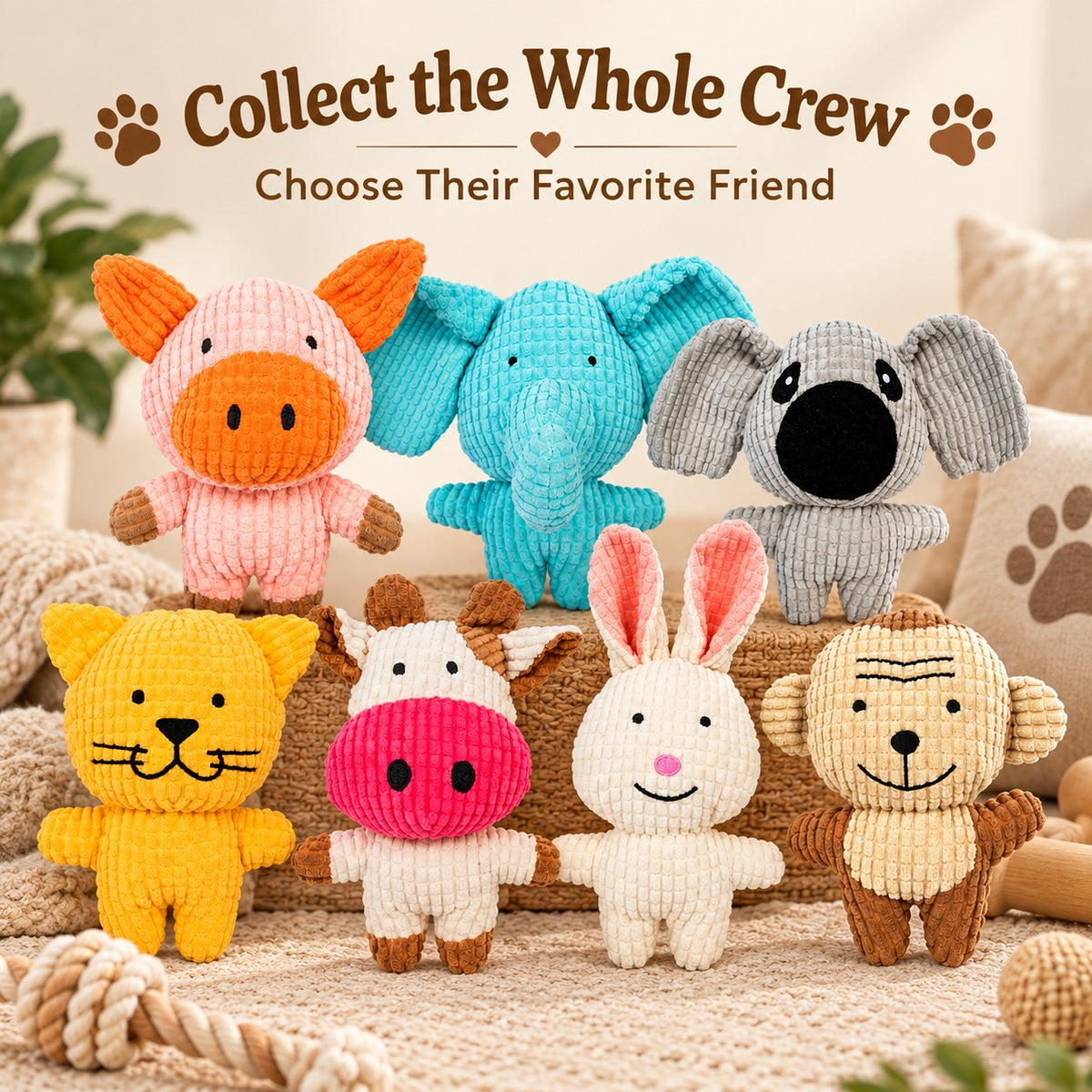 Plush Fabric Plush Squeaky Dog Toy, 7 Styles, By GAVPEPY image 7 - 6.jpg