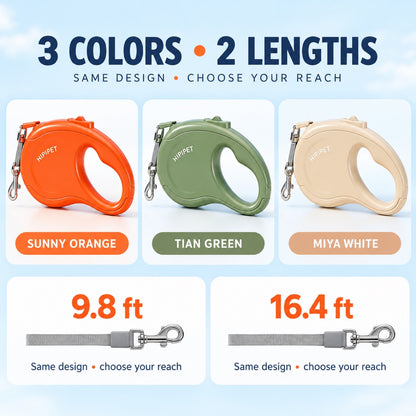 Candy-Color Retractable Dog Leash, 3 Colors and 2 Lengths, By GAVPEPY image 7 - 6.jpg