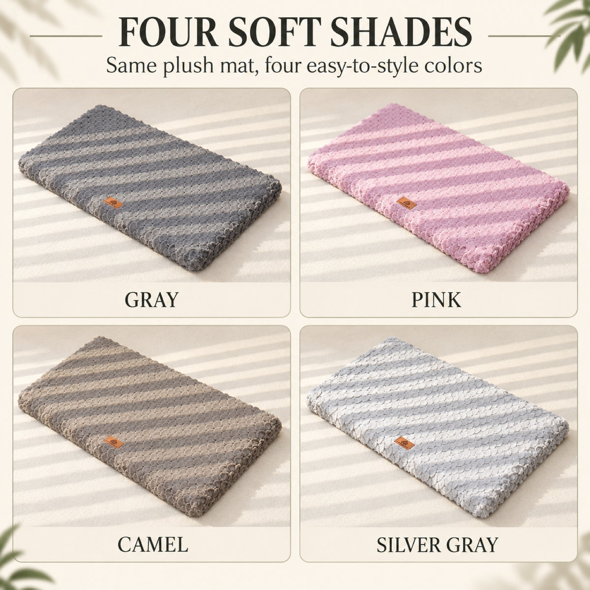 Removable-Cover Pet Bed Mat, 4 Colors & 5 Sizes, By GAVPEPY image 7 - 6.jpg