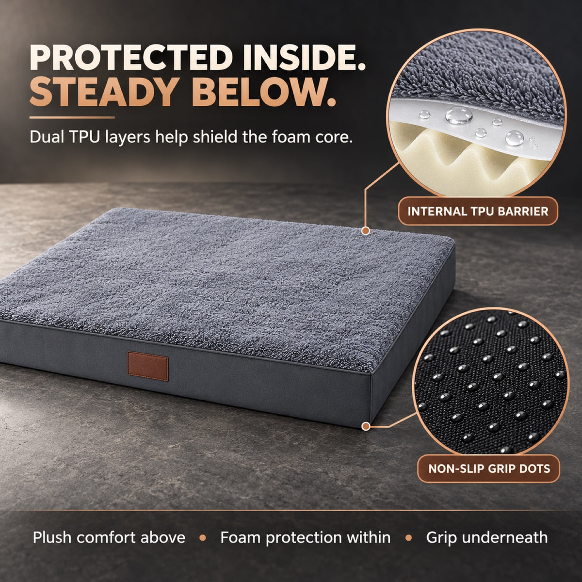 Egg-Crate Foam Pet Bed, 2 Label Styles & 7 Sizes, By GAVPEPY image 7 - 6.jpg