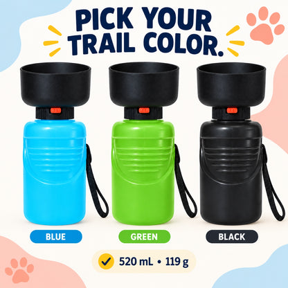 Squeeze-Flow Silicone Pet Water Bottle, 520 or 650 mL, By GAVPEPY image 7 - 6.jpg