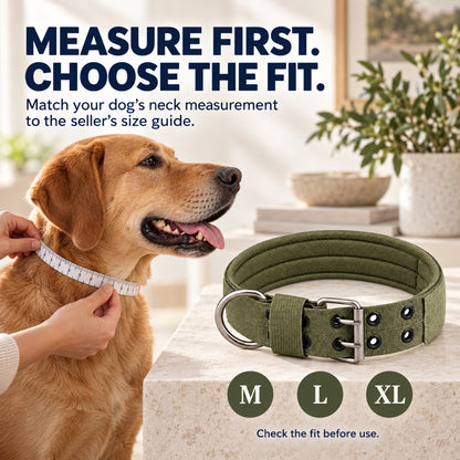 GAVPEPY Adjustable Tactical Dog Collar, Sizes M, L, XL, Black, Khaki, Green, Camouflage, for neighborhood walks, park visits and daily dog wear; an adjustable neckwear option for supervised walks and everyday outings image 7 - 6.jpg