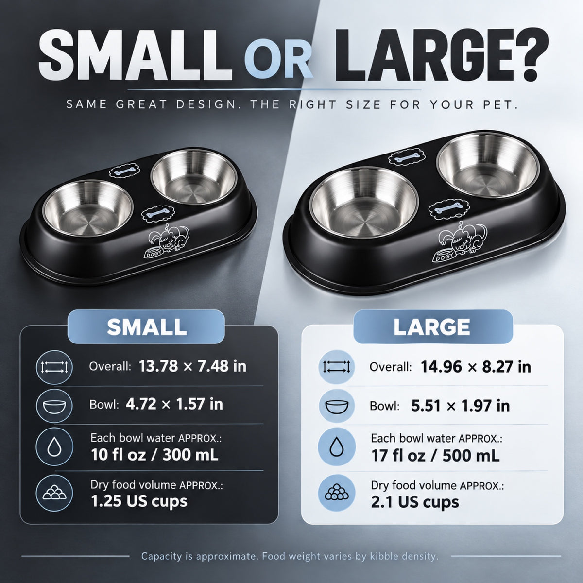 Monkey-Print Double Pet Bowl, 2 Sizes, By GAVPEPY image 7 - 6.jpg
