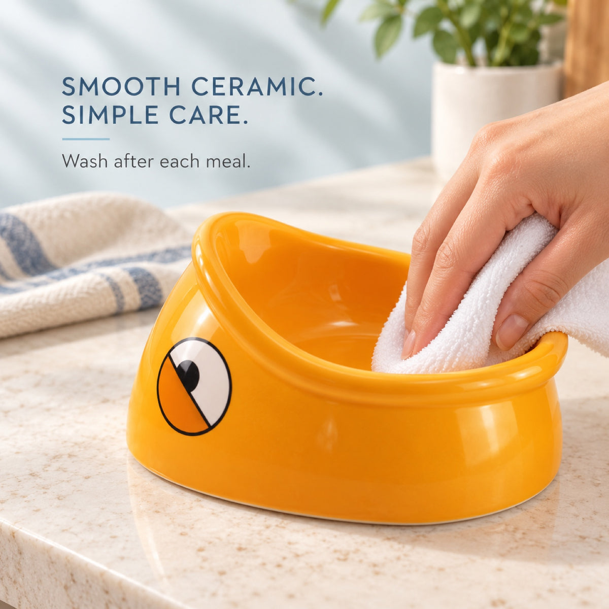 GAVPEPY Ceramic Fish-Head Pet Bowl, fish-head design; numeric dimensions not supplied, Orange, for Everyday Dog and Cat Meals or Water at Home, sculpted fish-head shape around an open bowl; a practical feeding setup for daily pet-care routines image 7 - 6.jpg