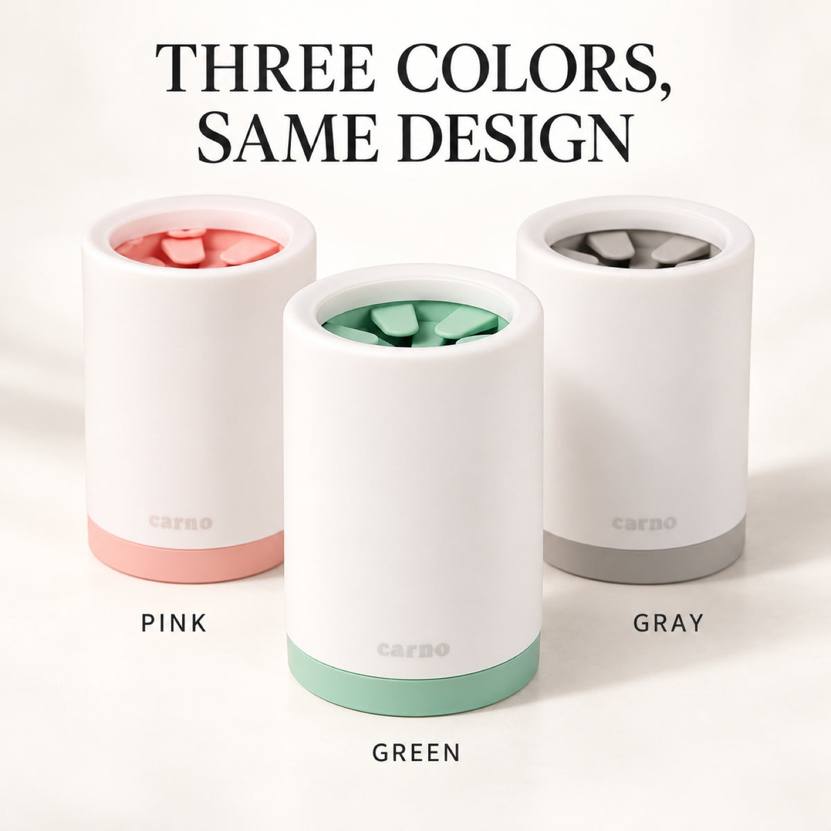 GAVPEPY Rubber Pet Paw Washer Cup, Sizes L, S, Pink, Gray, Green, for cleaning paws after outdoor walks; reusable cup with the selected color and size shown in the product photos; review the selected variant photo for details image 6 - 6.jpg