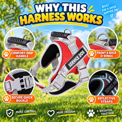 Reflective Tactical Dog Harness, 10 Colors and 6 Sizes, By GAVPEPY image 7 - 6.jpg
