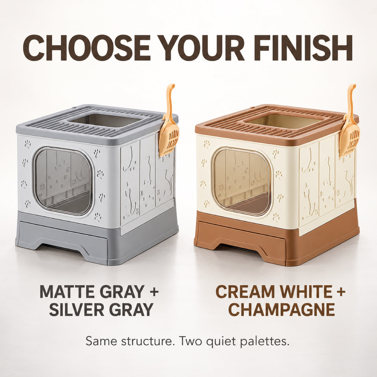 GAVPEPY Foldable High-Sided Cat Litter Box, 2 Options image 7 - 6.jpg