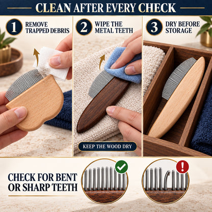 60-Tooth Wooden Pet Flea Comb, 2 Designs and 3 Finishes, By GAVPEPY image 7 - 6.jpg