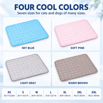 Ice Silk Cooling Pet Mat, 4 Colors & 7 Sizes, By GAVPEPY image 7 - 6.jpg