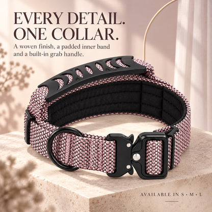 GAVPEPY Nylon Reflective Padded Dog Collar, Sizes S, M, L, Mauve, for daily dog walks and outdoor wear; adjustable neckwear with the selected finish and fit shown in the product photos; review the selected variant photo for details image 7 - 6.jpg
