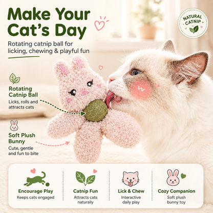 Plush Catnip Animal Cat Toy with Silvervine Ball image 6 - 6.png