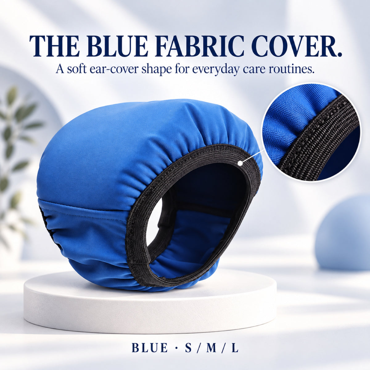 GAVPEPY Blue Dog and Cat Bath-Time Ear Wrap, Blue in S, M and L sizes, for covering pet ears during supervised bathing and splash-prone grooming, home baths, grooming sessions and careful wash routines image 7 - 6.jpg