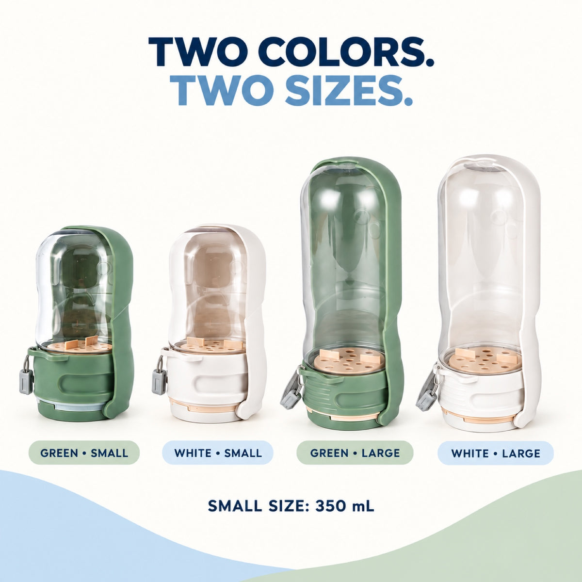 Foldable Pet Water Bottle with Two Bowl Sizes, 350 mL, By GAVPEPY image 7 - 6.jpg