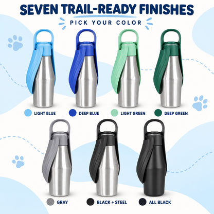 Stainless Steel Travel Dog Water Bottle, 750 mL, 7 Colors, By GAVPEPY image 7 - 6.jpg