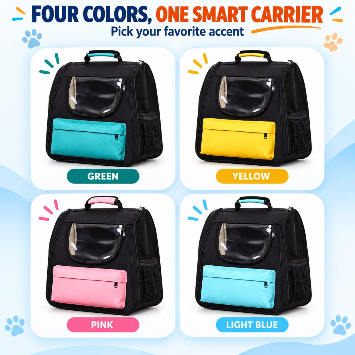 Transparent-Window Pet Carrier Backpack, 4 Colors, By GAVPEPY image 7 - 6.jpg