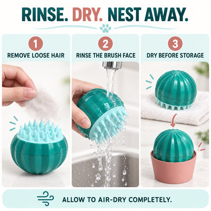 Silicone Cactus Pet Bath Brush, Green, By GAVPEPY image 7 - 6.jpg