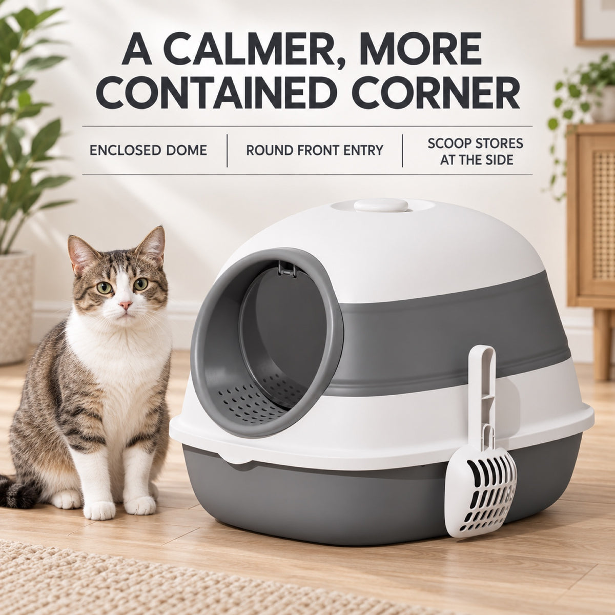 GAVPEPY Enclosed Cat Litter Box image 7 - 6.jpg