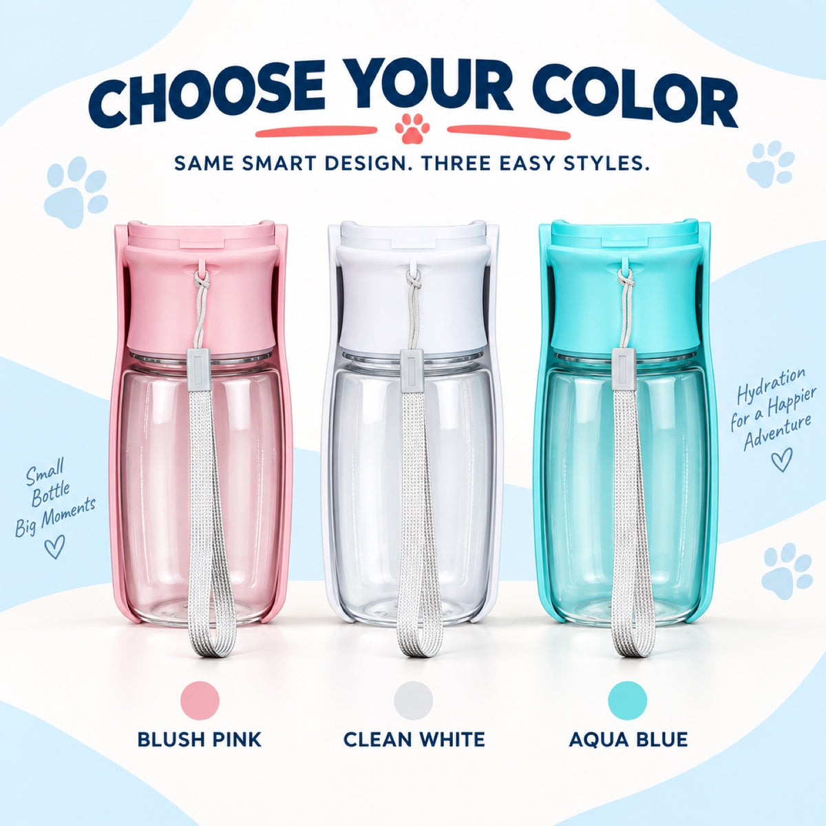 Foldable Crossbody Pet Water Bottle, 350 or 550 mL, By GAVPEPY image 7 - 6.jpg