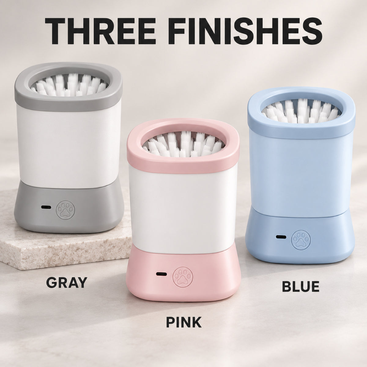 GAVPEPY ABS plastic and silicone Electric Paw Washer Cup, Sizes , Gray, Pink, Blue, after rainy walks, park visits and everyday outdoor trips; a reusable cup design for rinsing paws after walks and outdoor play image 7 - 7.jpg