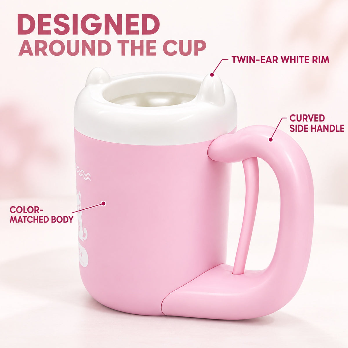 GAVPEPY ABS plastic Handled Paw Cleaning Cup, Sizes S, M, Blue, Pink, for cleaning paws after outdoor walks; reusable cup with the selected color and size shown in the product photos; review the selected variant photo for details image 7 - 7.jpg