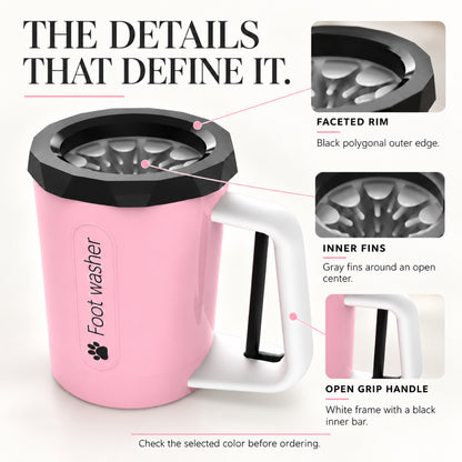 GAVPEPY Plastic Handled Paw Washer Cup, Sizes , White, Green, Pink, for cleaning paws after outdoor walks; reusable cup with the selected color and size shown in the product photos; review the selected variant photo for details image 7 - 7.jpg