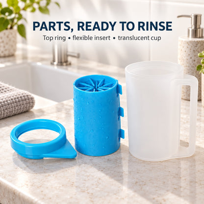 GAVPEPY Plastic Handled Paw Washer Cup, Sizes M, L, Blue, Green, Red, for cleaning paws after outdoor walks; reusable cup with the selected color and size shown in the product photos; review the selected variant photo for details image 7 - 7.jpg