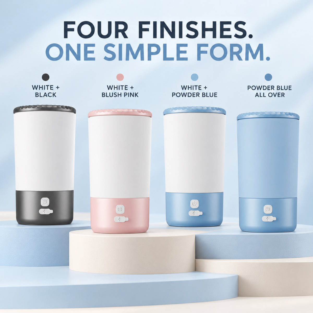 GAVPEPY Plastic Electric Paw Washer Cup, Sizes , Black / White, Pink / White, White / Blue, Blue, after rainy walks, park visits and everyday outdoor trips; a reusable cup design for rinsing paws after walks and outdoor play image 7 - 7.jpg