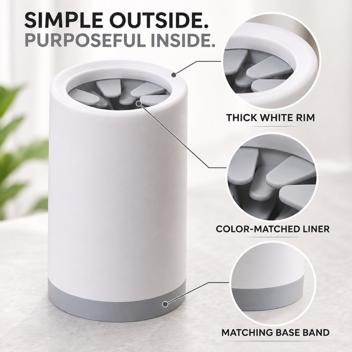 GAVPEPY PP plastic Pet Paw Cleaning Cup, Sizes S, L, Gray, Pink, Green, for cleaning paws after outdoor walks; reusable cup with the selected color and size shown in the product photos; review the selected variant photo for details image 7 - 7.jpg