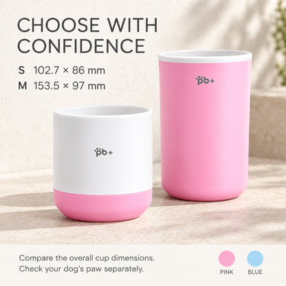 GAVPEPY ABS plastic Press-Action Paw Cleaning Cup, Sizes S, M, Pink, Blue, after rainy walks, park visits and everyday outdoor trips; a reusable cup design for rinsing paws after walks and outdoor play image 7 - 7.jpg