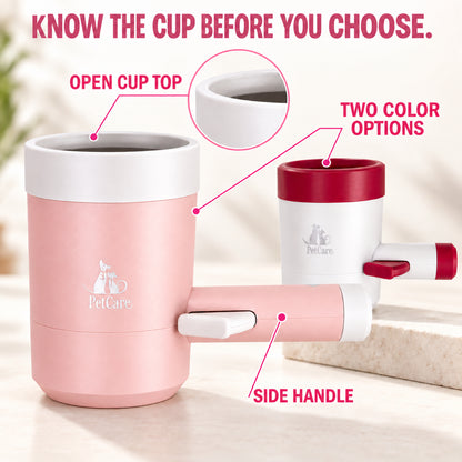 GAVPEPY Plastic Handled Paw Washer Cup, Sizes , Pink, for cleaning paws after outdoor walks; reusable cup with the selected color and size shown in the product photos; review the selected variant photo for details image 7 - 7.jpg