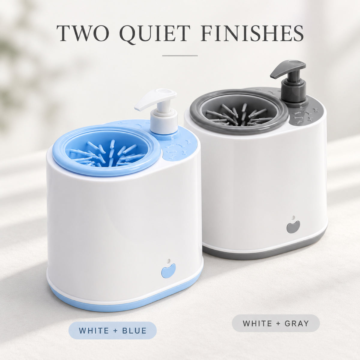 GAVPEPY Plastic Electric Paw Washer Cup, Sizes , White / Blue, White / Gray, after rainy walks, park visits and everyday outdoor trips; a reusable cup design for rinsing paws after walks and outdoor play image 7 - 7.jpg