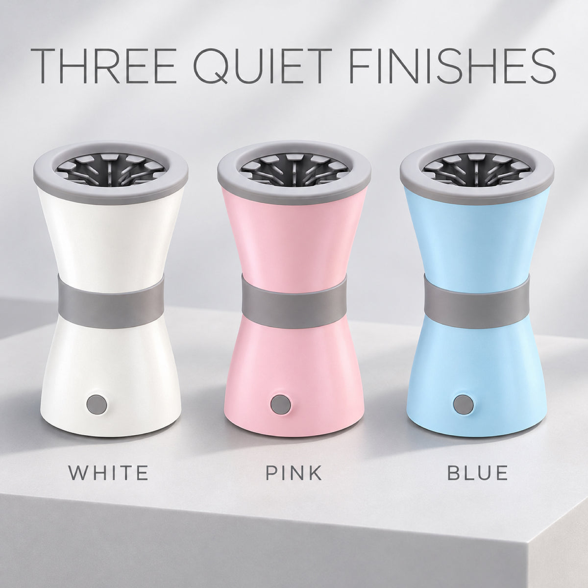GAVPEPY Silicone Electric Paw Washer Cup, Sizes , White, Pink, Blue, for cleaning paws after outdoor walks; reusable cup with the selected color and size shown in the product photos; review the selected variant photo for details image 7 - 7.jpg