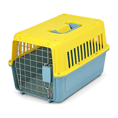 Hard-Shell Pet Travel Carrier, 29 Styles & 3 Packages, By GAVPEPY image 15 - DPairline1-Blue-Yellow-V8.jpg