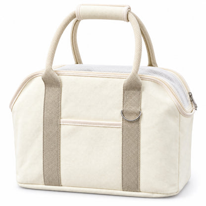 20 L Canvas Pet Tote Carrier, 2 Colors, By GAVPEPY image 9 - DPbackpack17-Ivory.jpg