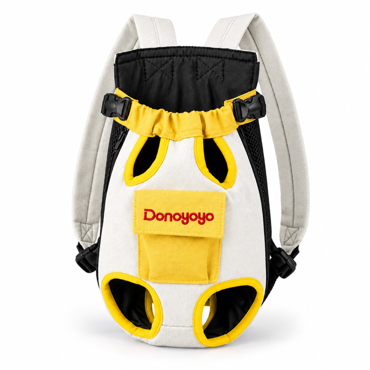 Four-Leg Pet Carrier Backpack, 3 Colors and 6 Sizes, By GAVPEPY image 8 - DPbackpack18-YellowWhite-M.jpg