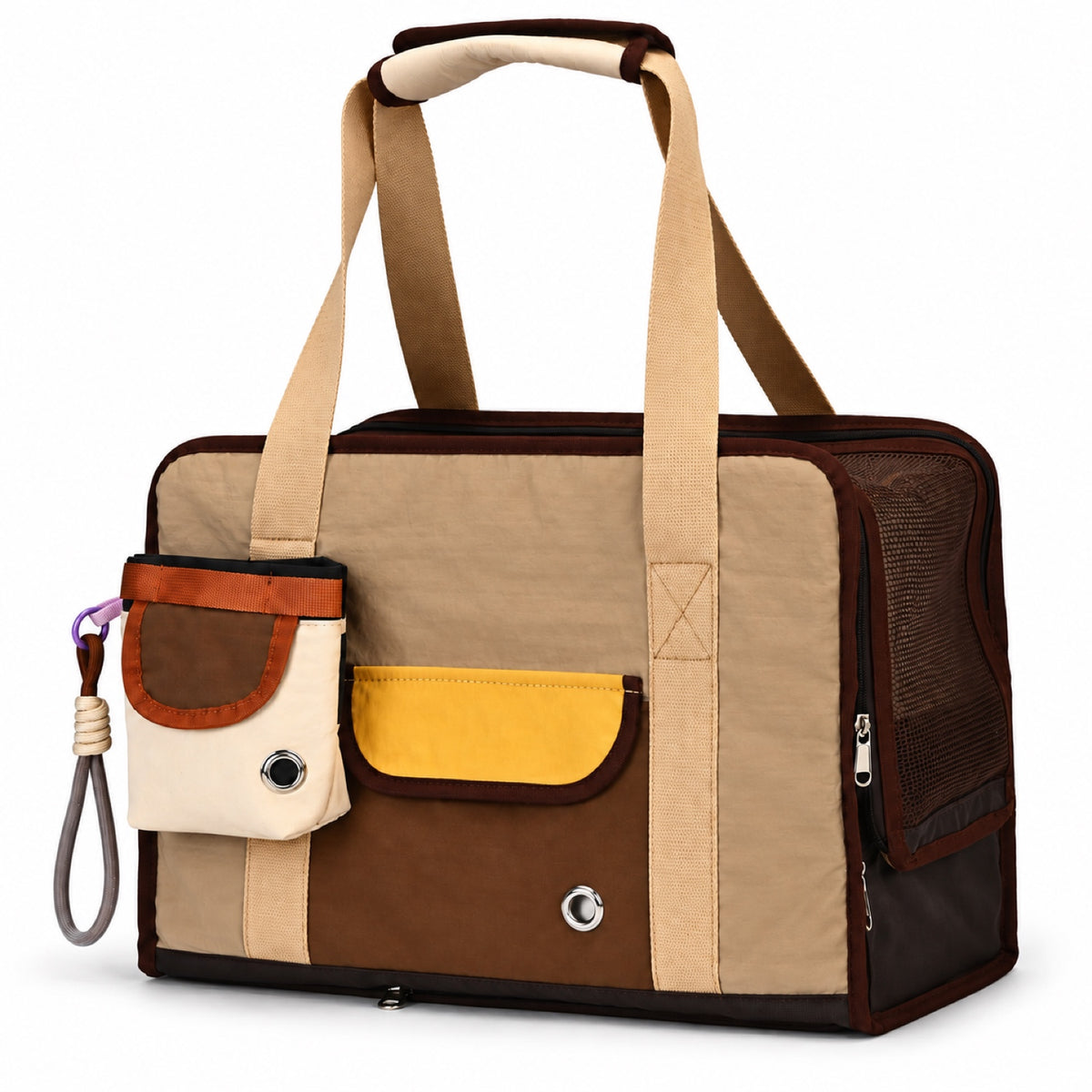 Foldable Expandable Pet Travel Carrier, 2 Colors, By GAVPEPY image 9 - DPbackpack23-Khaki.jpg