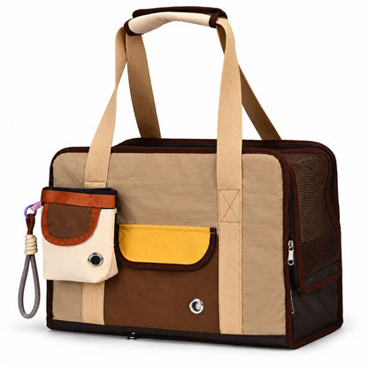 Foldable Expandable Pet Travel Carrier, 2 Colors, By GAVPEPY image 9 - DPbackpack23-Khaki.jpg