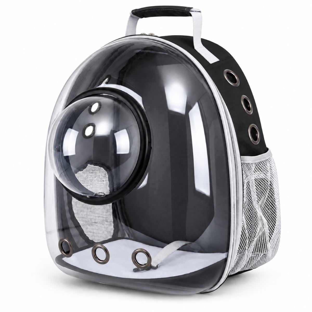 Transparent Space Capsule Pet Backpack, 7 Colors, By GAVPEPY image 8 - DPbackpack26-Black.jpg