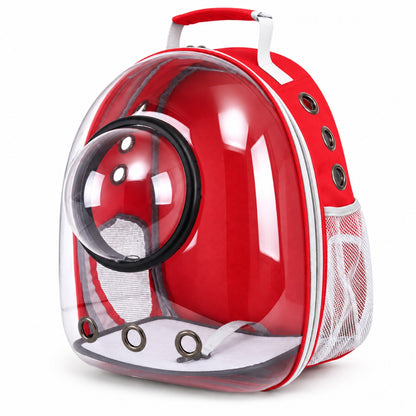 Transparent Space Capsule Pet Backpack, 7 Colors, By GAVPEPY image 13 - DPbackpack26-Red.jpg