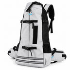GAVPEPY Polyester Large Dog Travel Backpack Carrier, 2 Sizes for Pet Transport, Travel and Temporary Containment, Sizes Medium and Large, Colors Gray, Green, and Black, for Road Trips, Vet Visits, Outdoor Outings and Home Use